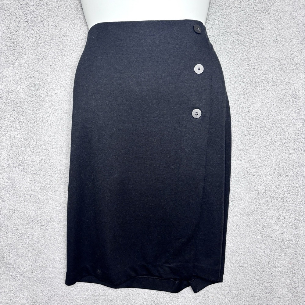 J Jill Skirt Womens XL Black Minimalist Career Office Stretchy Classic Capsule